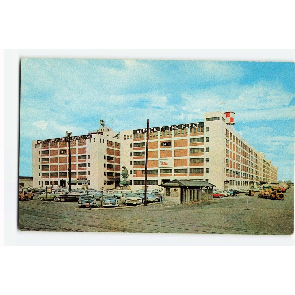 Vintage Naval Supply Center Norfolk Virginia Postcard Chrome K-10831 Roy Photo